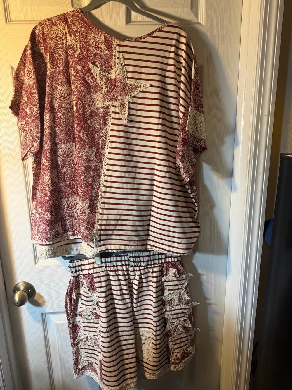 POL - Rustic Daydream Top & Short Set - Burgundy